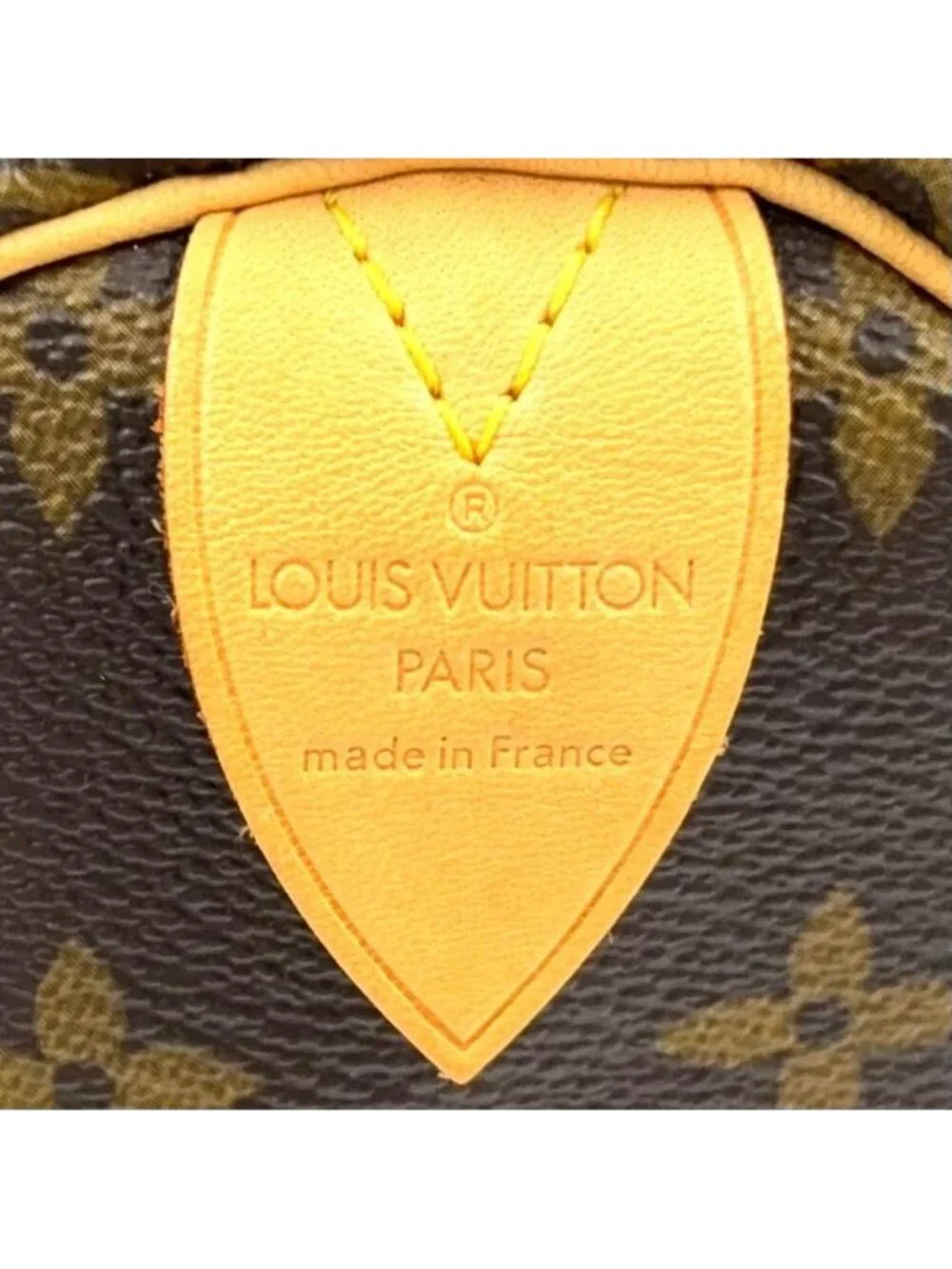 Louis Vuitton Speedy 30 Monogram Leather Brown Handbag Gold